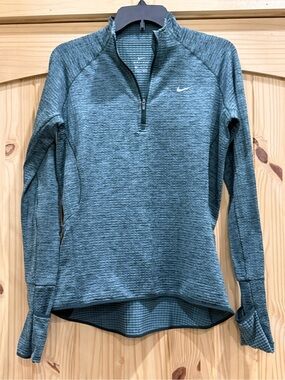 Nike Women’s Teal Heather Quarter-Zip Performance Pullover